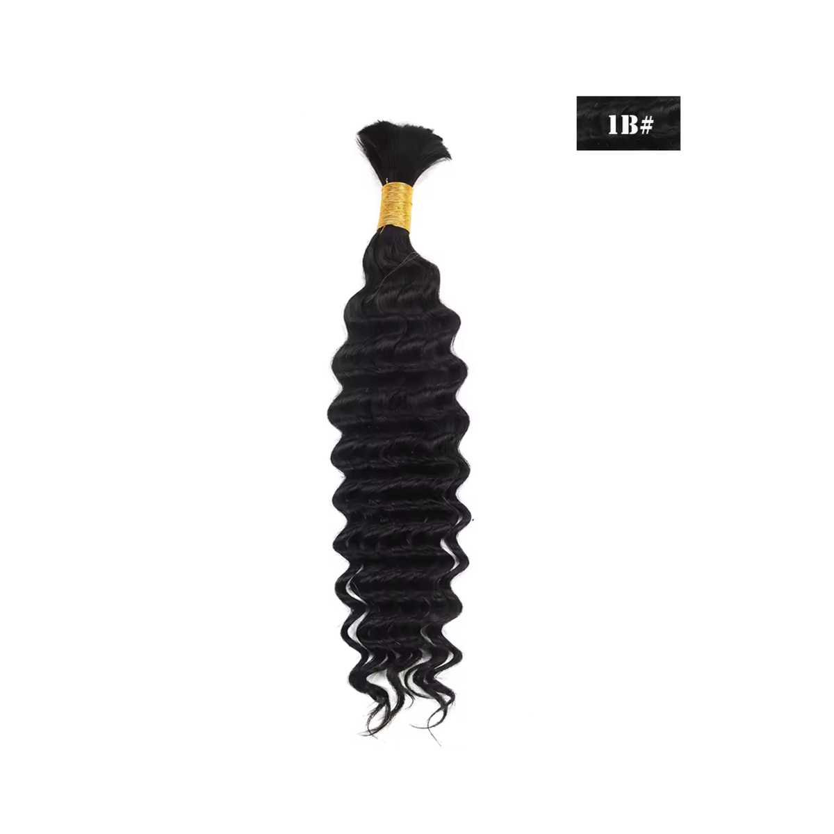 #1b Deep Wave Bulk Human Hair