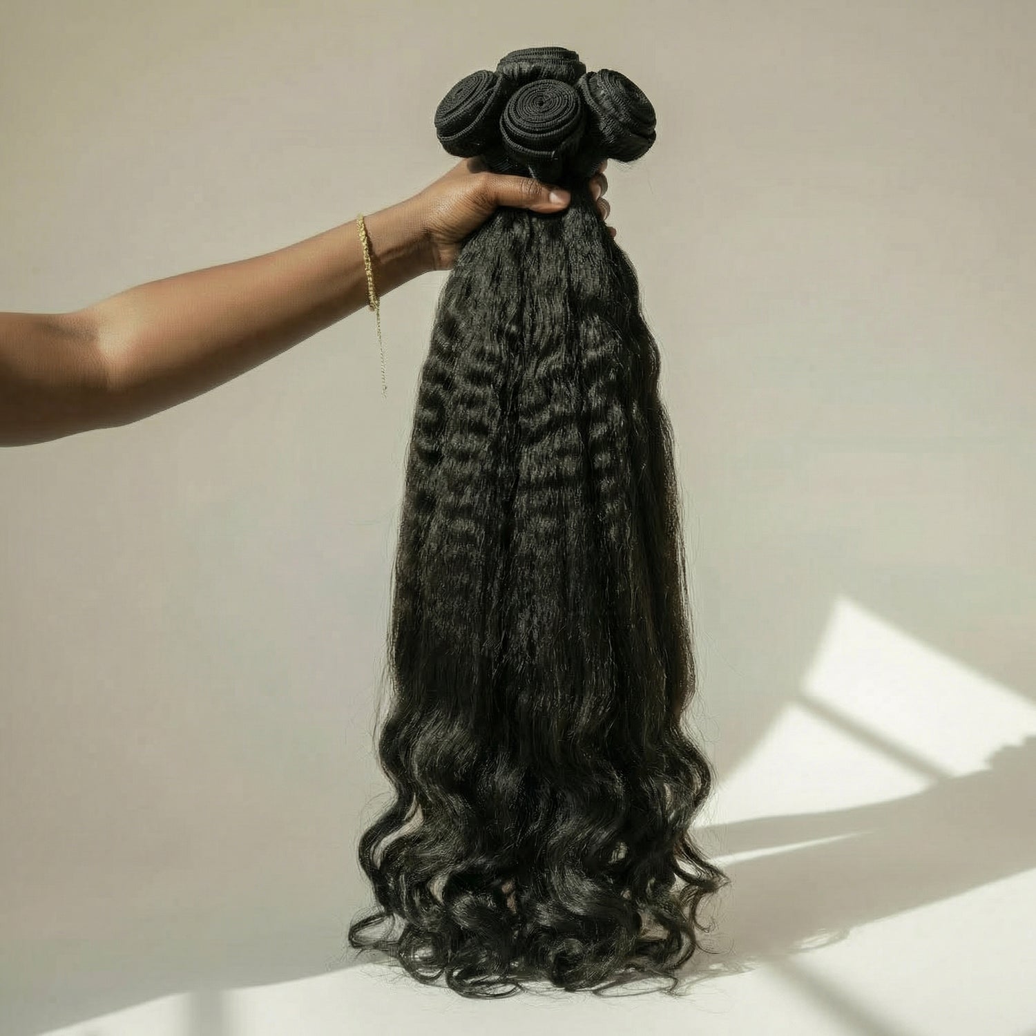 Kinky Straight Weft Hair Extension